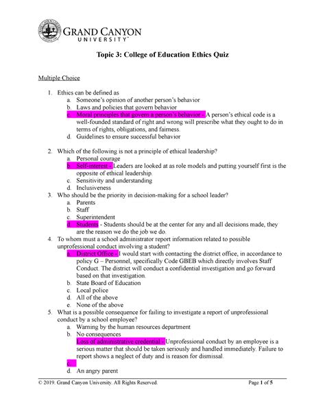 College of education ethics quiz gcu answers. Things To Know About College of education ethics quiz gcu answers. 